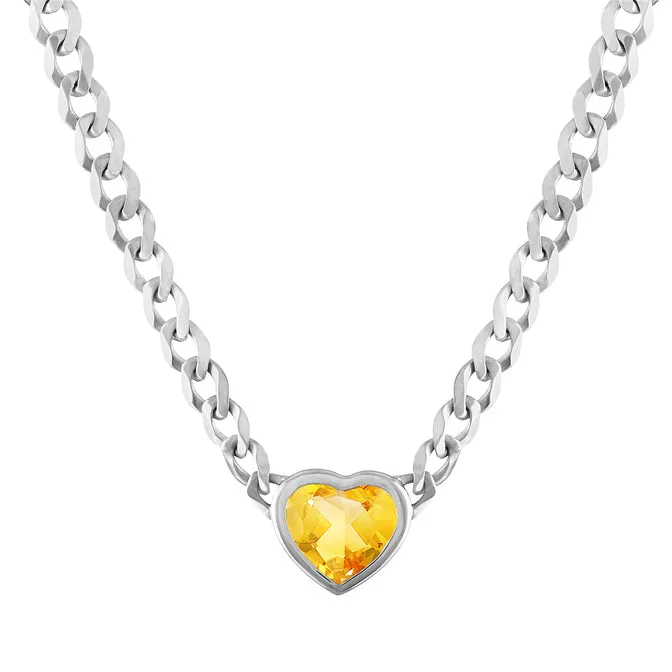 Cooper Pendant Cuban Link Chain Necklace