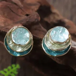 Coraline - Vintage Handpainted Layered Earrings