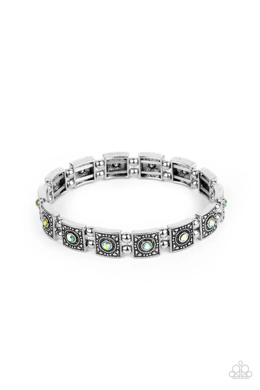 Cosmic Conquest Green Paparazzi Bracelet