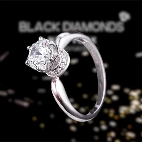Created Diamond 6 Claws Crown Anniversary Ring 1.25 Ct
