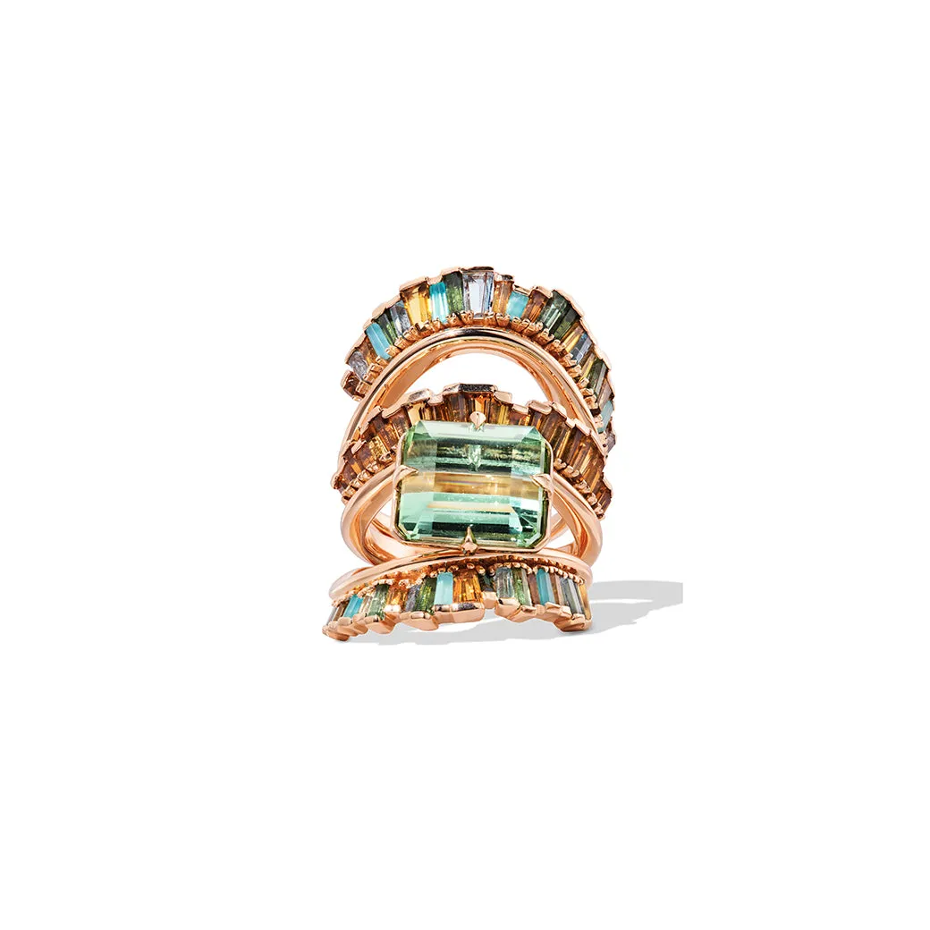 Crown & Head Ring - Green Tourmaline