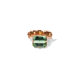 Crown & Head Ring - Green Tourmaline