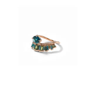Crown & Head Ring - Green Tourmaline