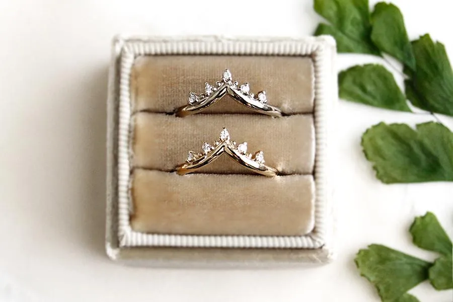 Crown Creste Moissanite Ring