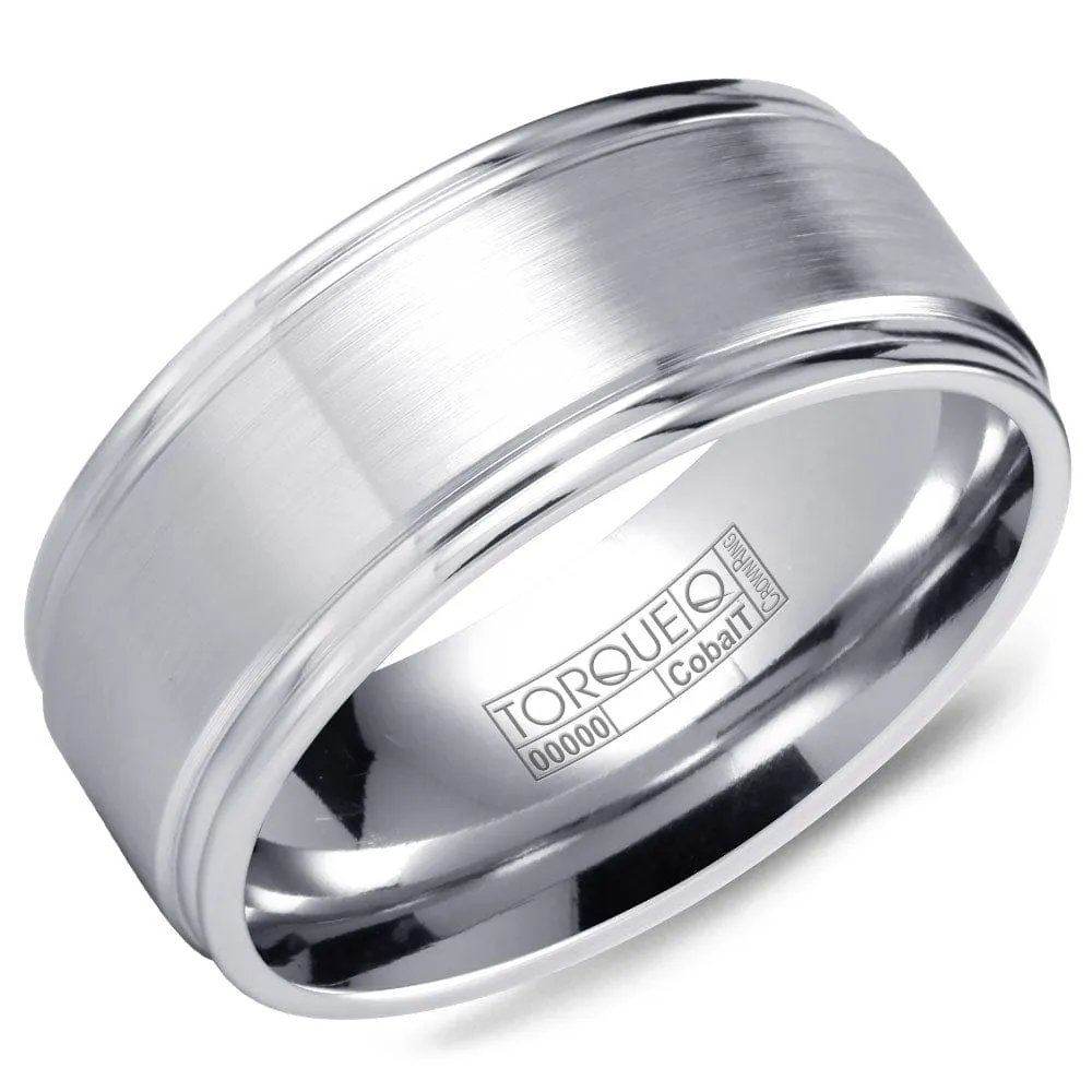 Crown Ring White Cobalt Wedding Band