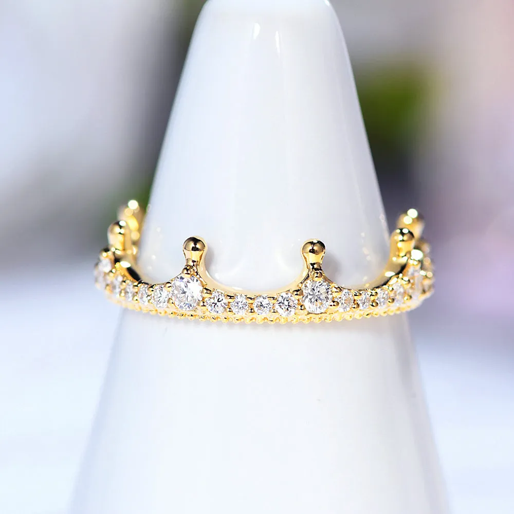 Crown Shape Full Eternity Diamond Wedding Ring