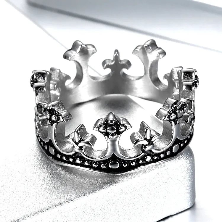 Crown Stainless Steel Ring 316L