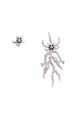 CRYSTAL SPIKE MONSTER MIX EARRING