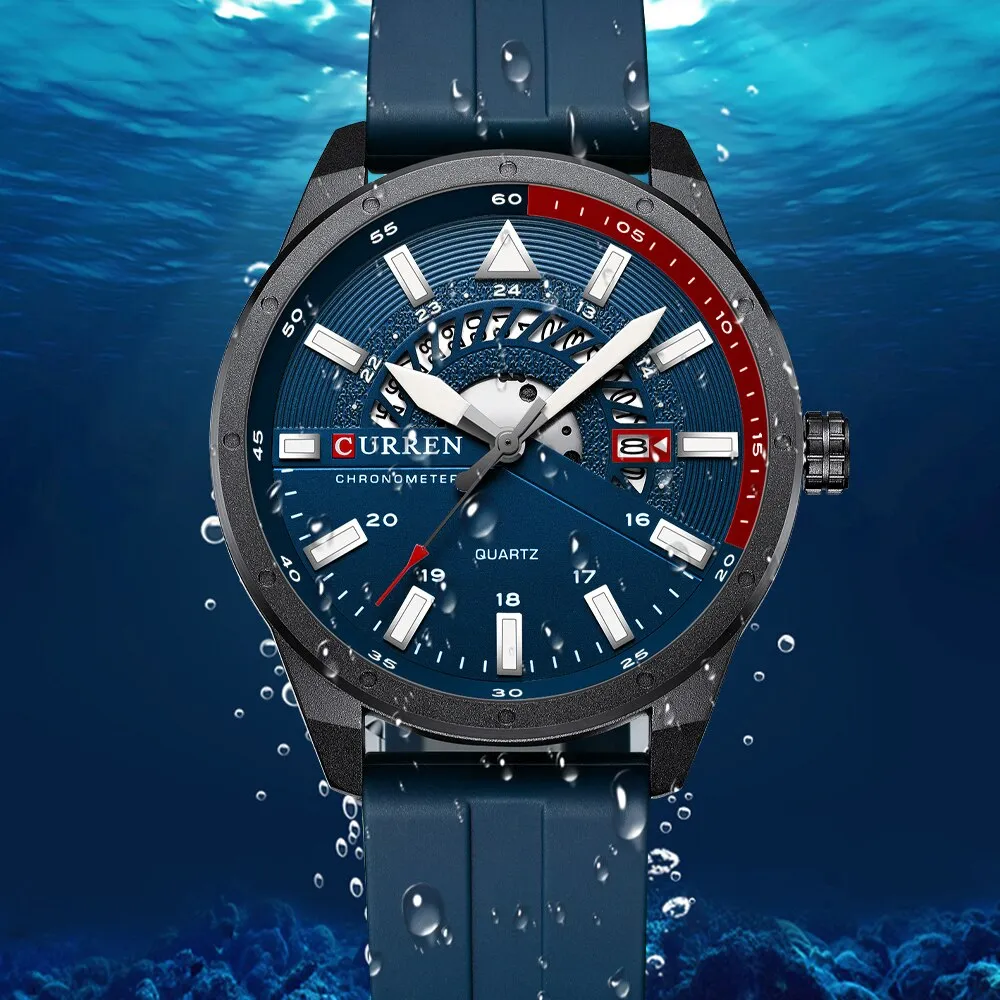 CURREN 2022 New Watch Men Luxury Fashion Sport Quartz Man Wrist Watch Analog Military Mens Waterproof Watches Calendar Clock