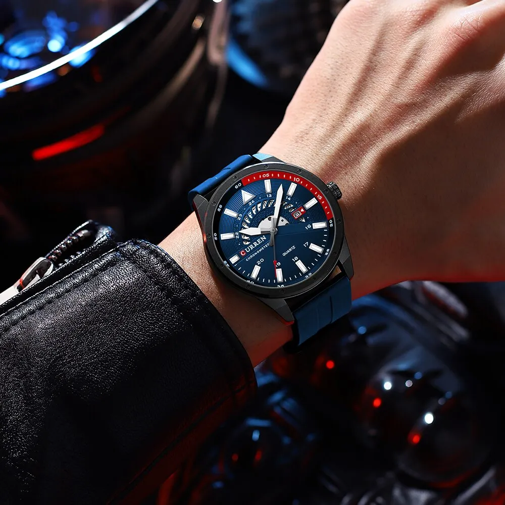 CURREN 2022 New Watch Men Luxury Fashion Sport Quartz Man Wrist Watch Analog Military Mens Waterproof Watches Calendar Clock