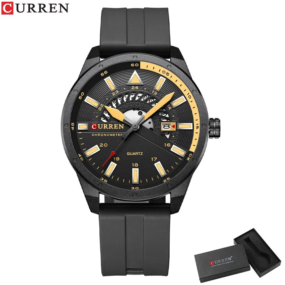 CURREN 2022 New Watch Men Luxury Fashion Sport Quartz Man Wrist Watch Analog Military Mens Waterproof Watches Calendar Clock