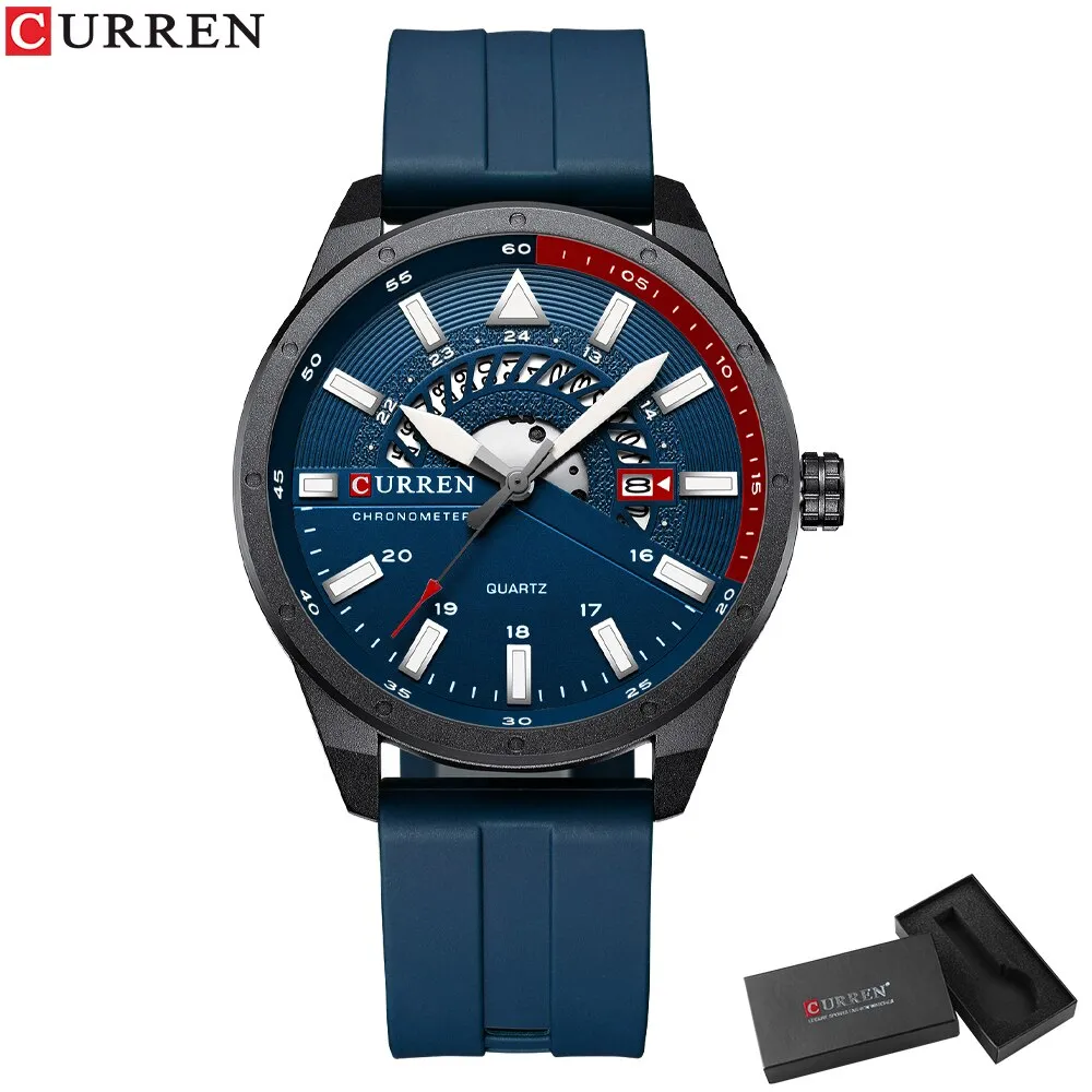 CURREN 2022 New Watch Men Luxury Fashion Sport Quartz Man Wrist Watch Analog Military Mens Waterproof Watches Calendar Clock