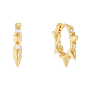 CZ Spike Huggie Earring