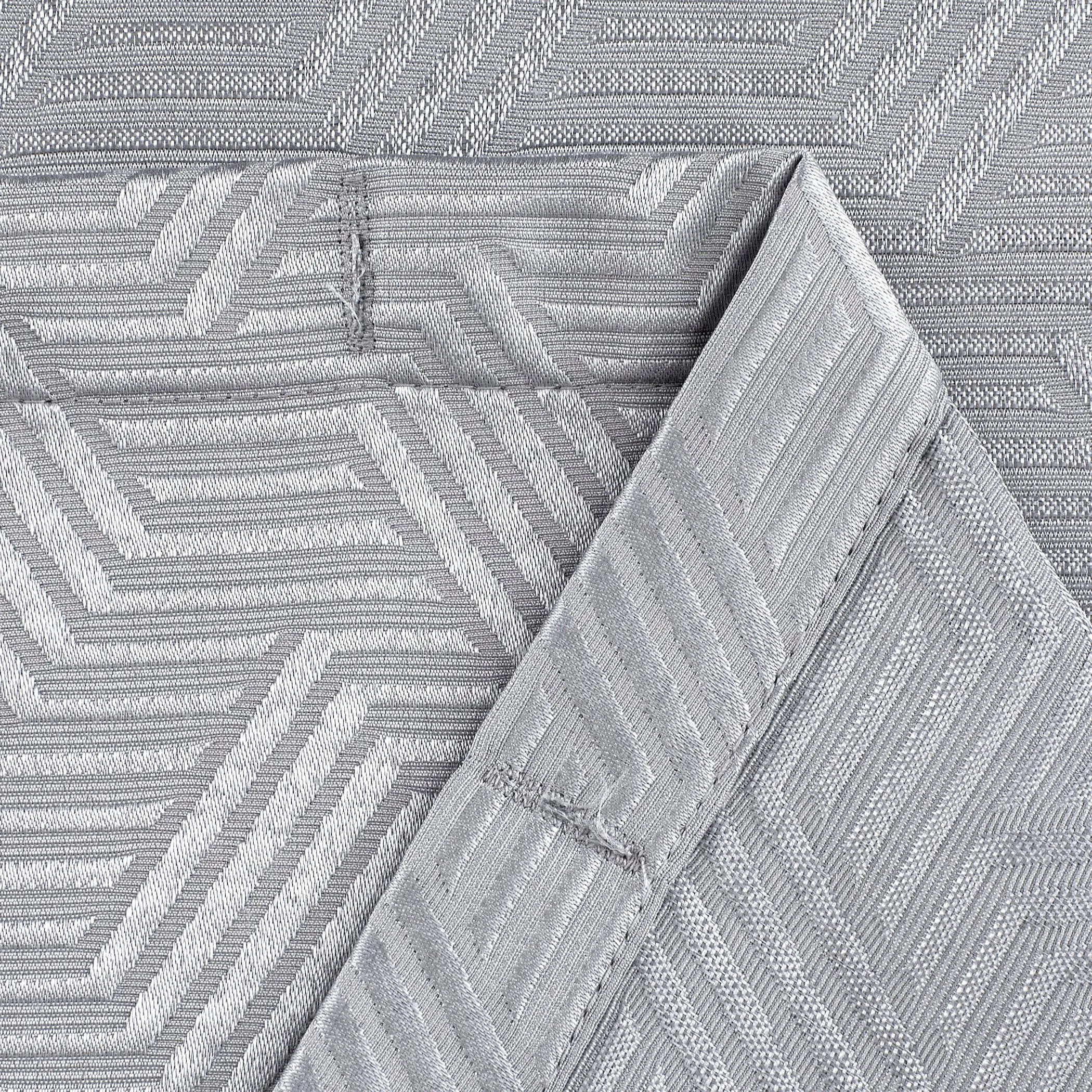 Dainty Home Monte Carlo 3D Embossed Textured Cotton Feel Geometric Designed Fabric Shower Curtain