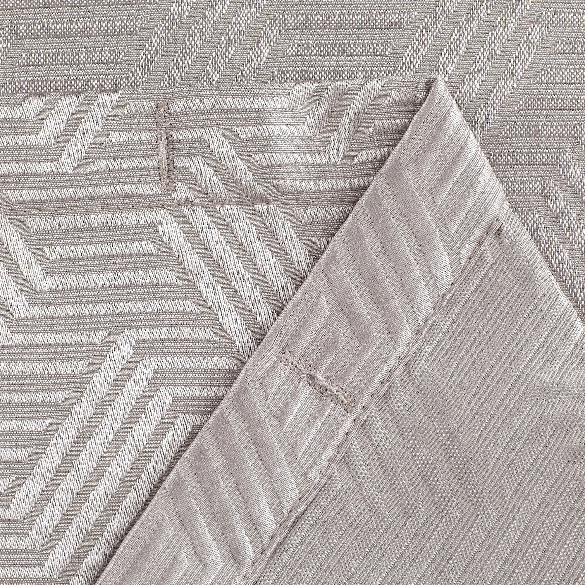 Dainty Home Monte Carlo 3D Embossed Textured Cotton Feel Geometric Designed Fabric Shower Curtain