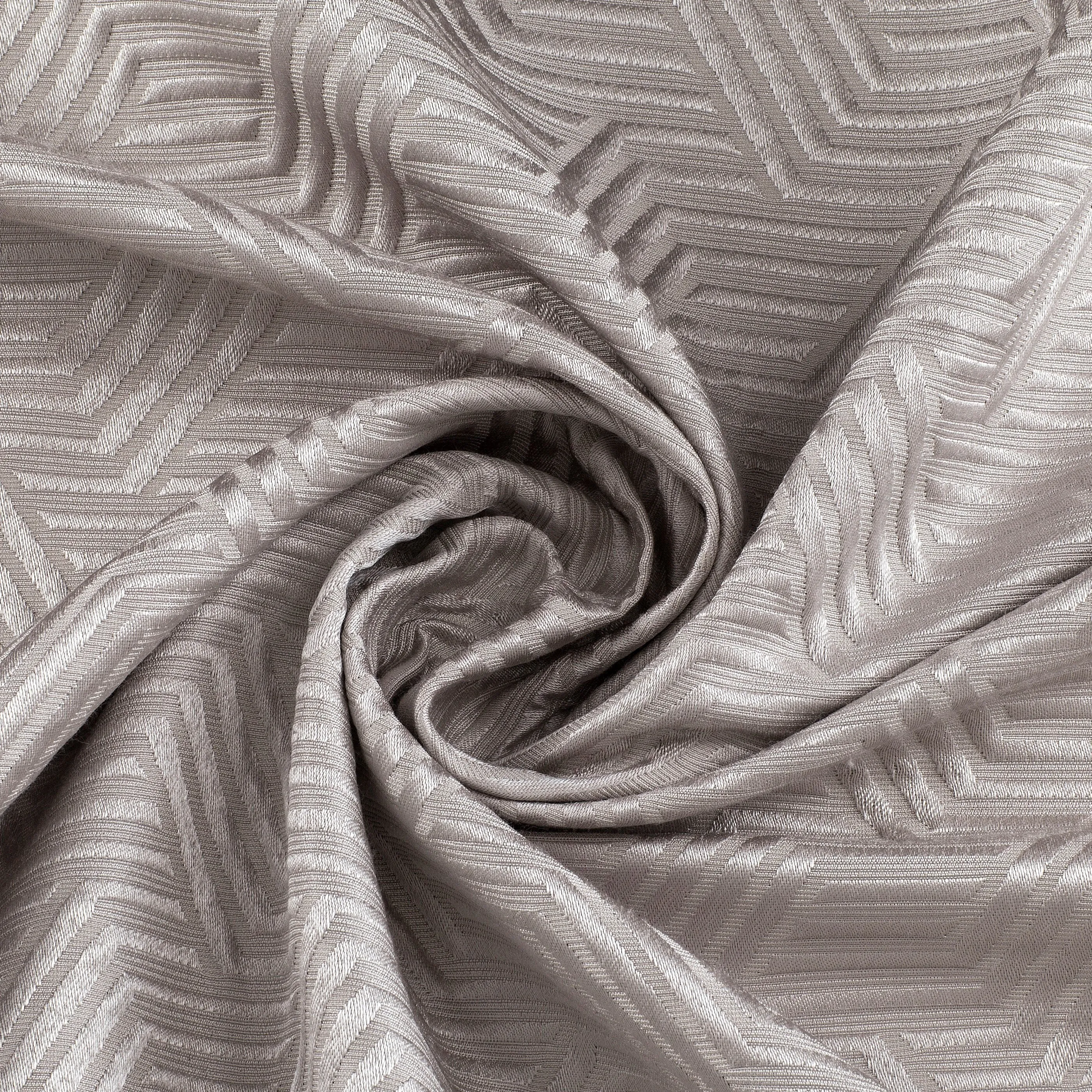 Dainty Home Monte Carlo 3D Embossed Textured Cotton Feel Geometric Designed Fabric Shower Curtain