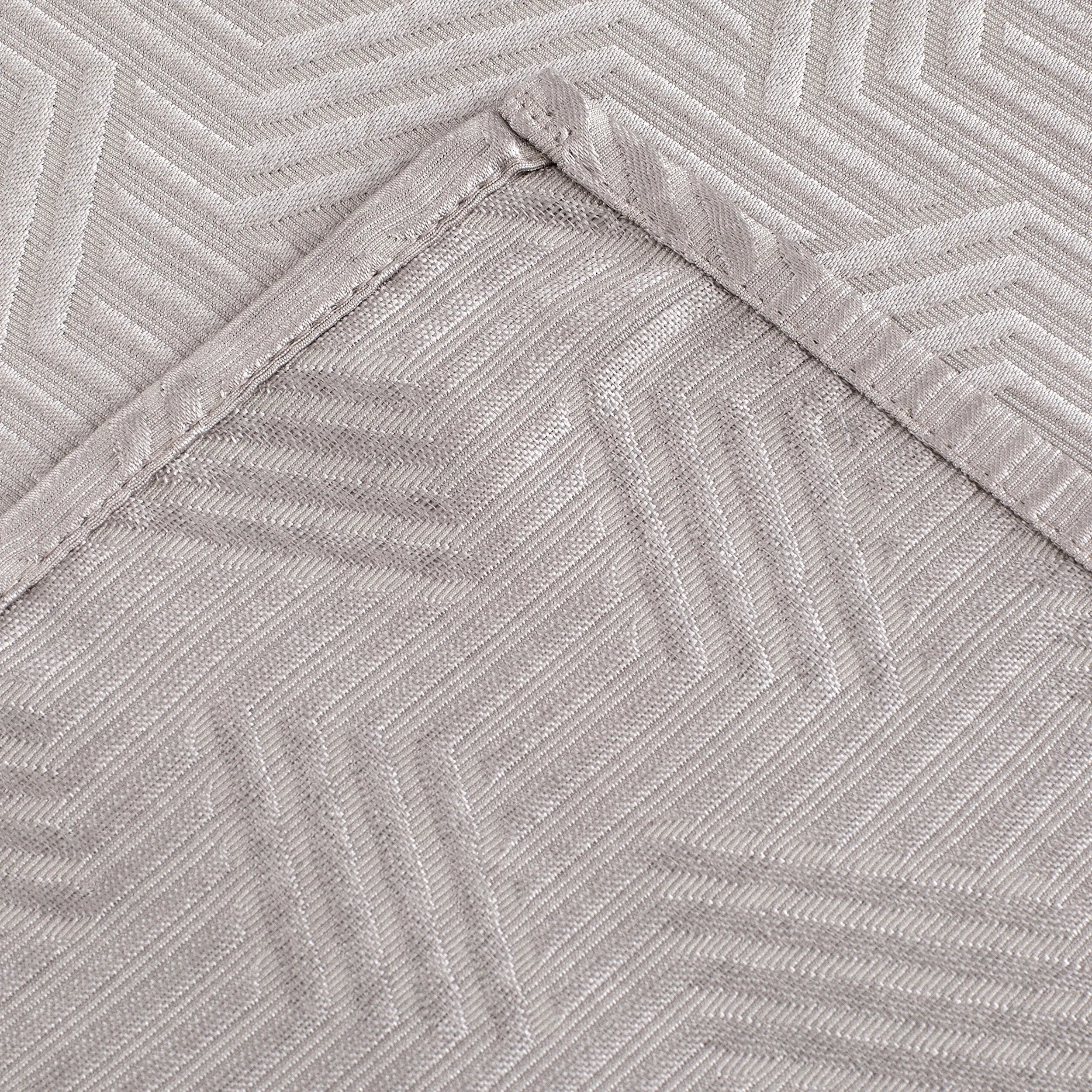 Dainty Home Monte Carlo 3D Embossed Textured Cotton Feel Geometric Designed Fabric Shower Curtain