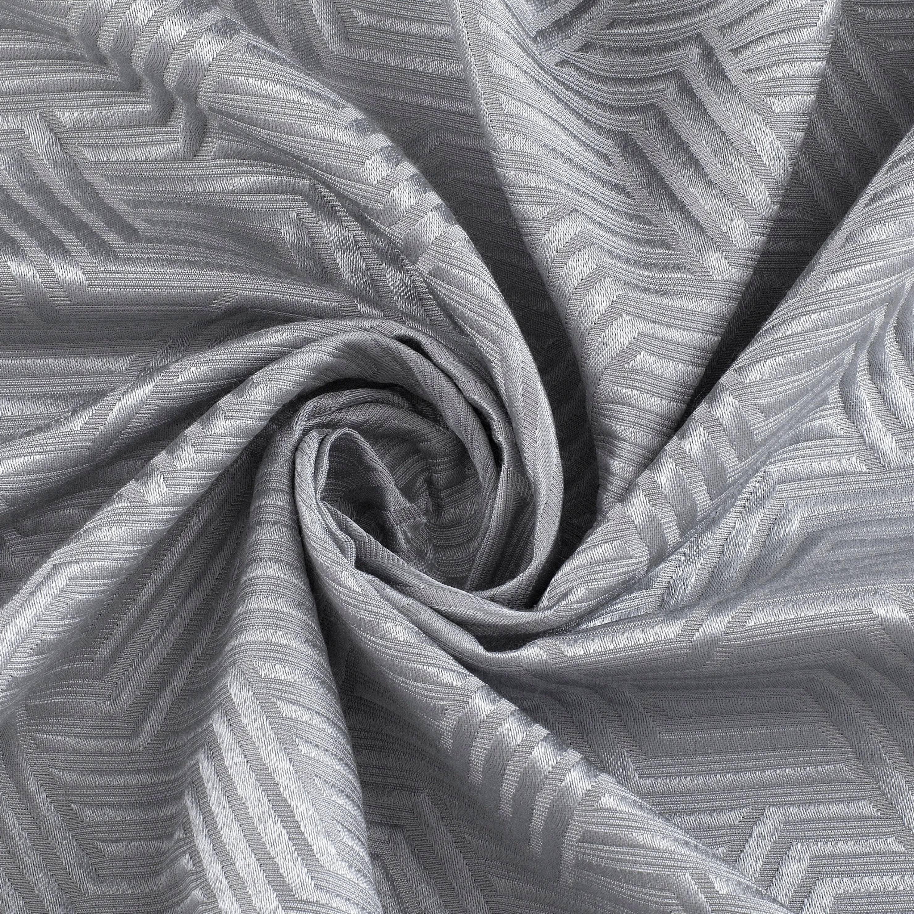 Dainty Home Monte Carlo 3D Embossed Textured Cotton Feel Geometric Designed Fabric Shower Curtain