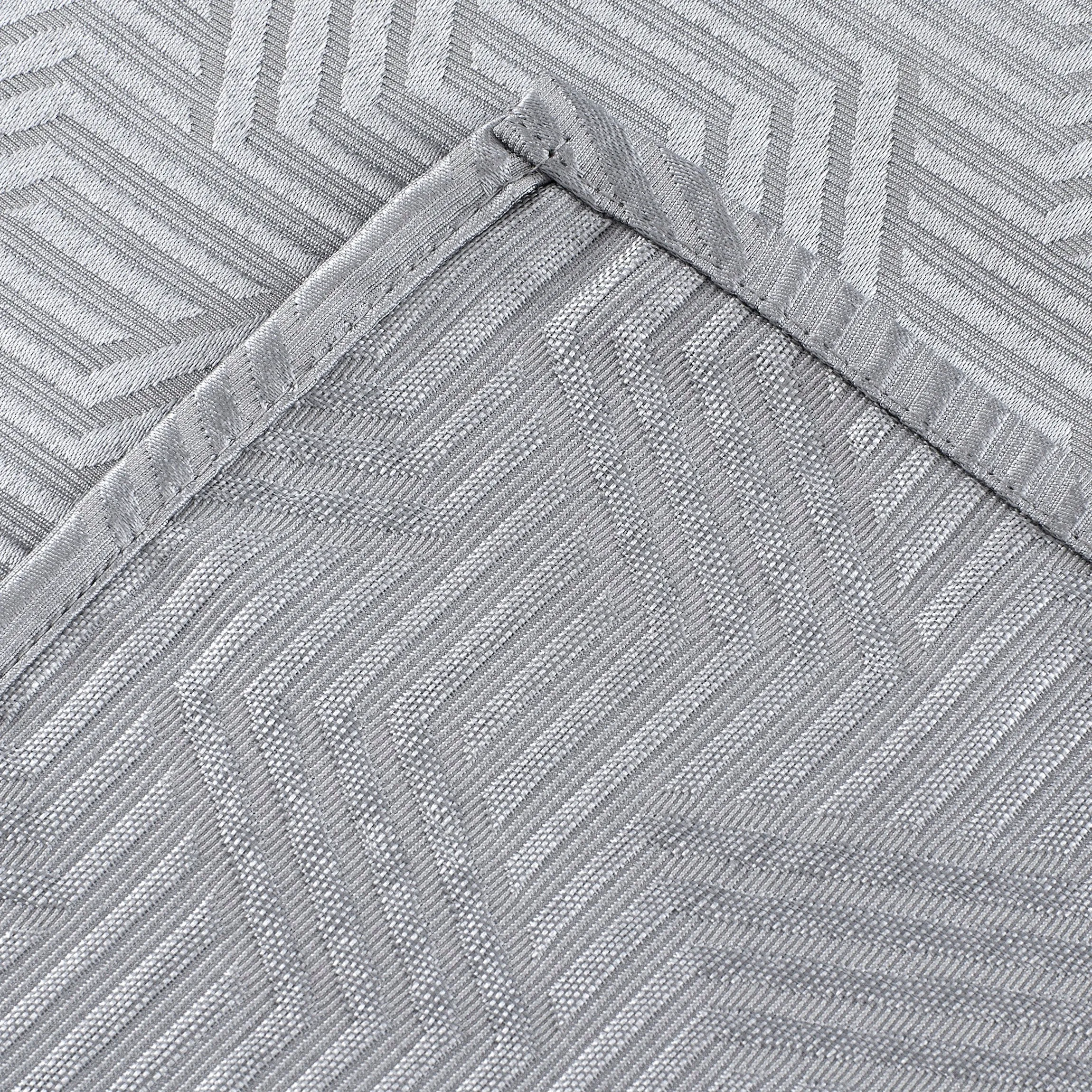 Dainty Home Monte Carlo 3D Embossed Textured Cotton Feel Geometric Designed Fabric Shower Curtain