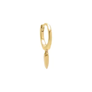 Dangling Spike Huggie Earring 14K