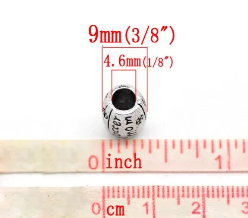 Design Soccer Mom European Bead Compatible for Most European Snake Chain Charm Bracelet