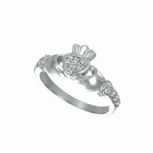DIAMOND CROWN HEART RING 14K GOLD (0.25 CTW)