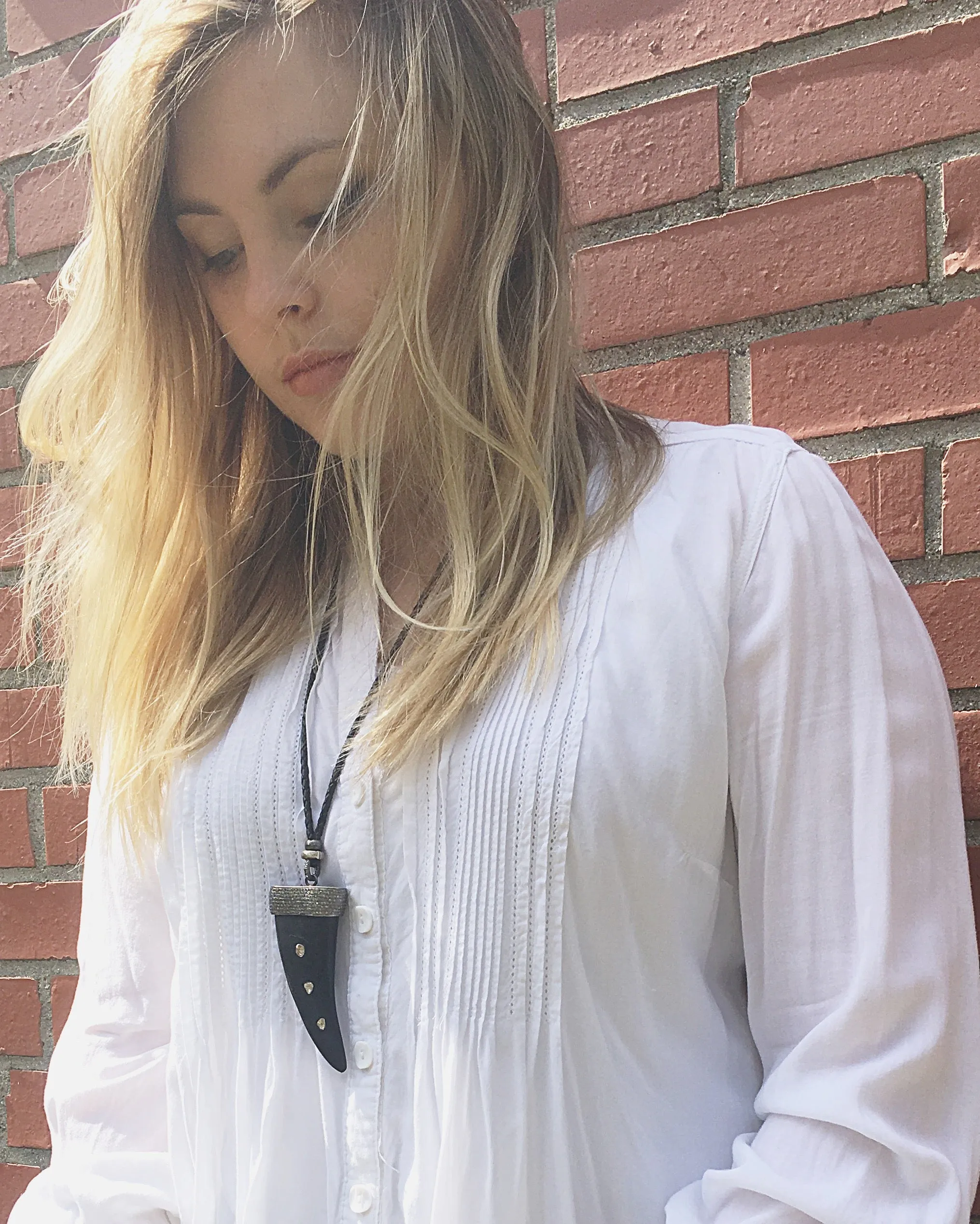Diamond Horn Necklace