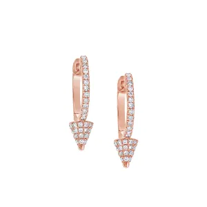 Diamond Spike Huggie Earrings