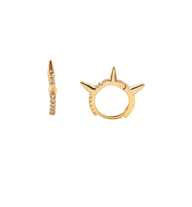 Diamond Studded Spike Earrings