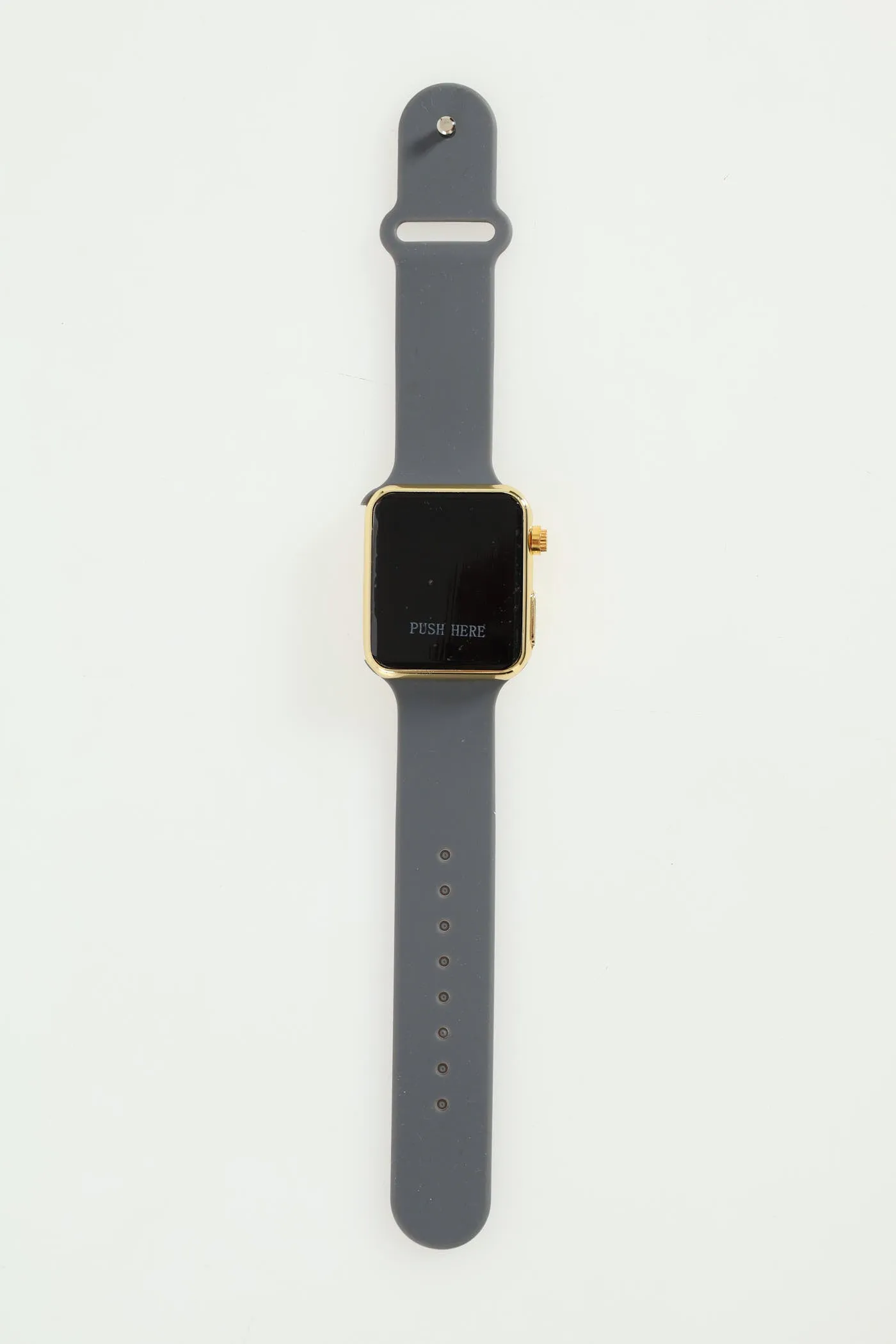 Digital Square Face Watch - Gold