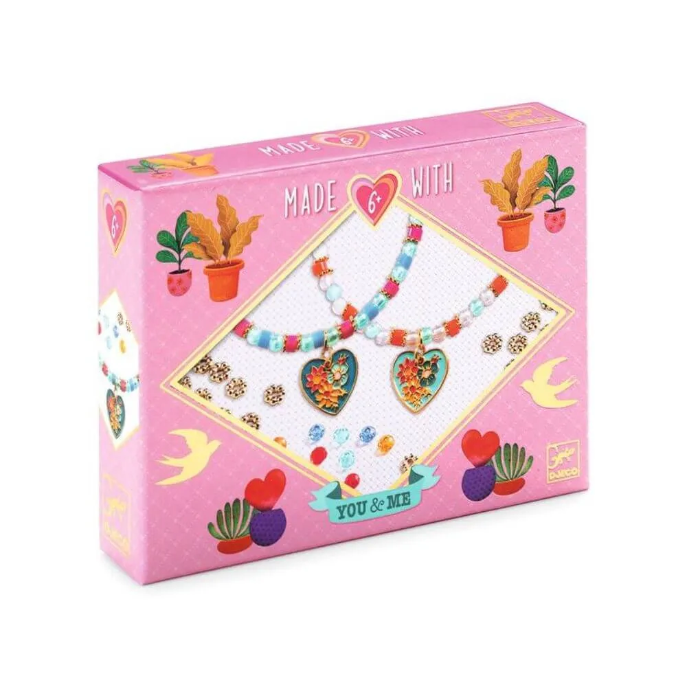 Djeco You & Me Heart Threading Beads Set