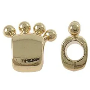 Dog Paw Charm European Bead Compatible for Most European Snake Chain Bracelet