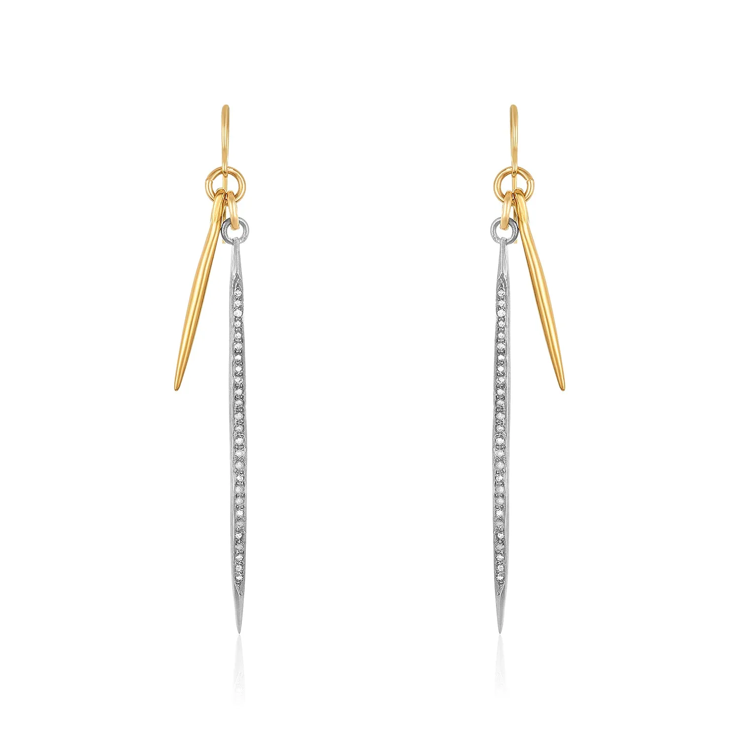 Double Spark Spike Earrings
