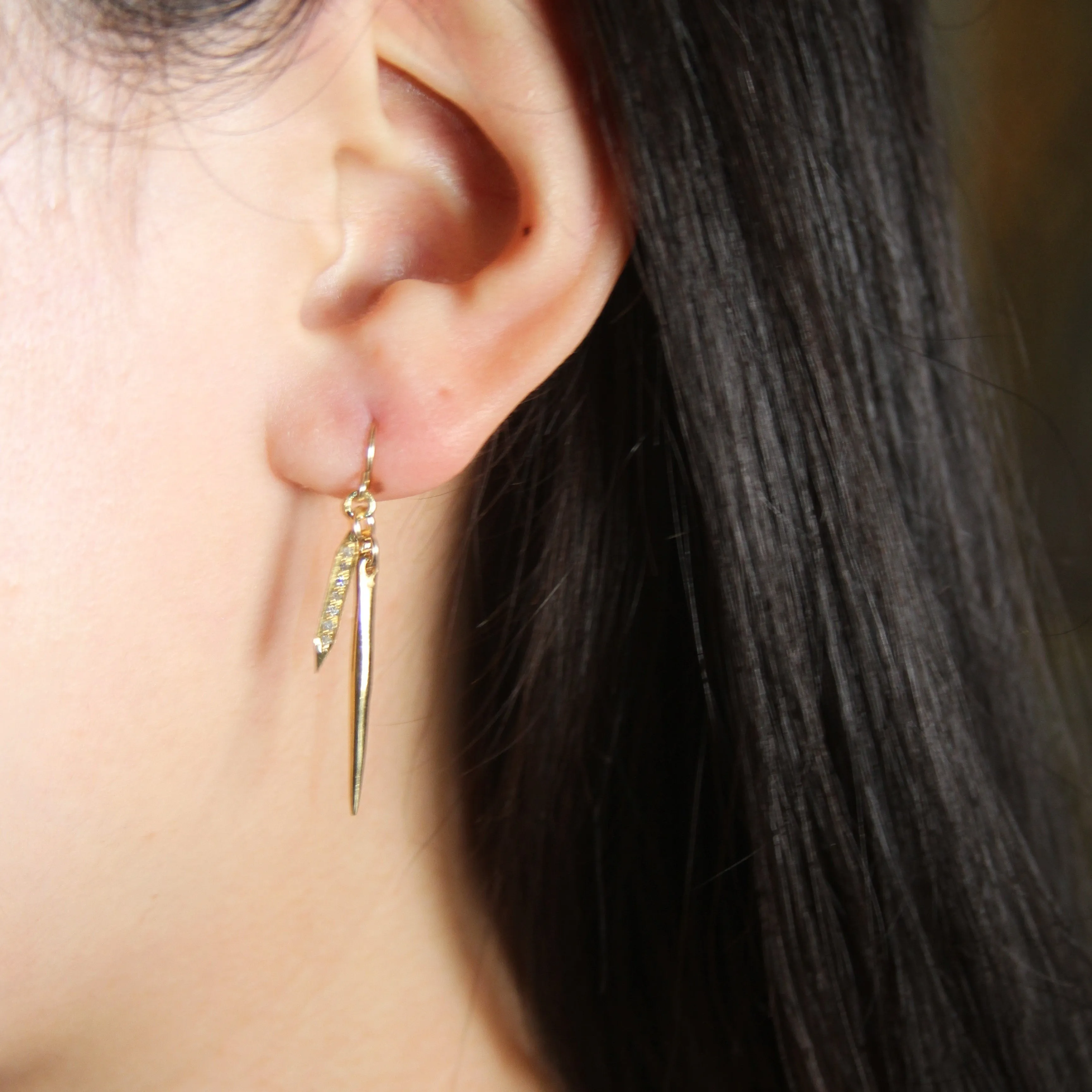 Double Spark Spike Earrings