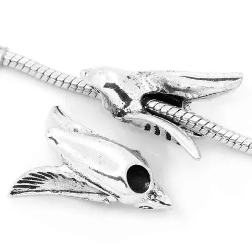 Dove European Bead Compatible for Most European Snake Chain Bracelet