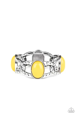 Dreamy Gleam Yellow Paparazzi Bracelet