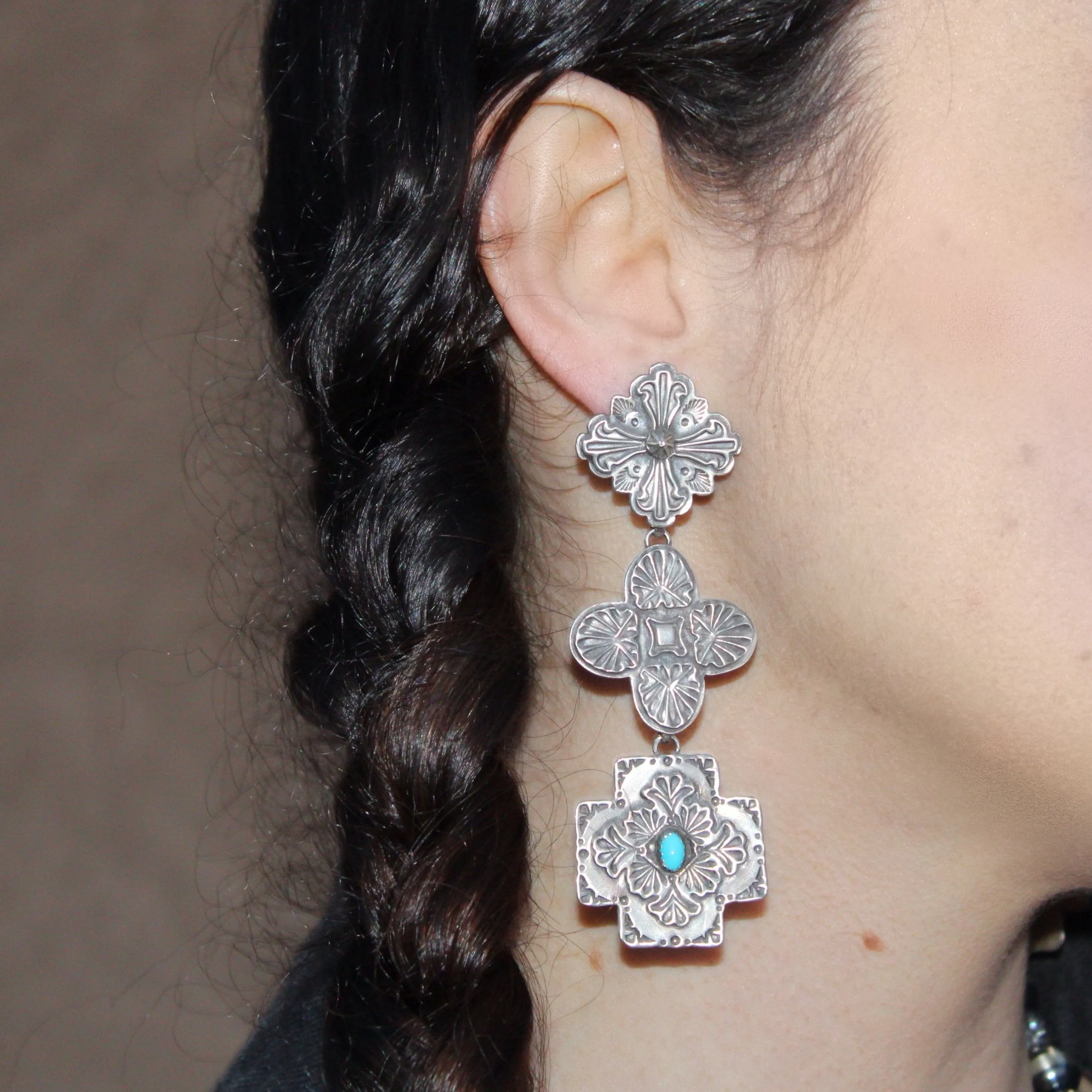 E155 Tres Cruces Earrings