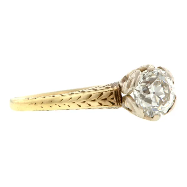 Edwardian Solitaire Engagement Ring, Old Euro 0.78ct