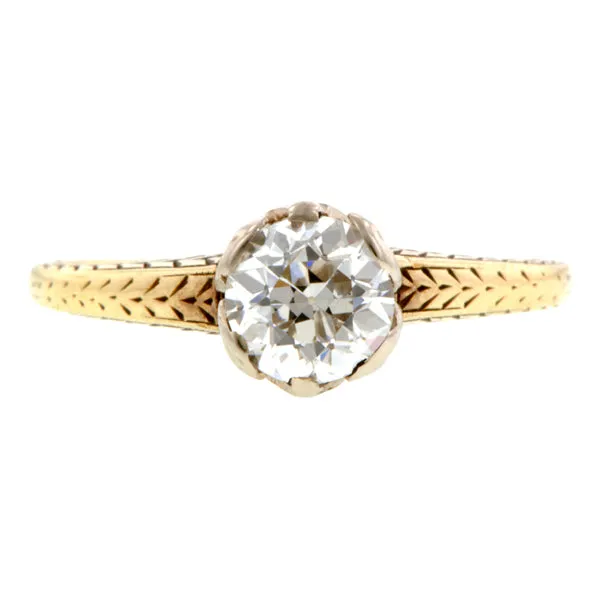 Edwardian Solitaire Engagement Ring, Old Euro 0.78ct