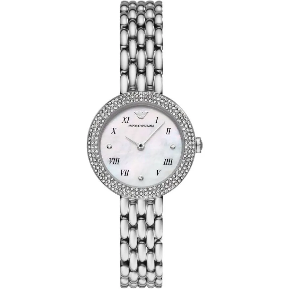 Emporio Armani Women's  Rosa Analog White Dial Watch