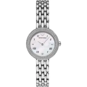 Emporio Armani Women's  Rosa Analog White Dial Watch