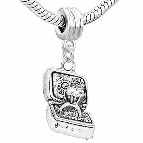 Engagement Wedding Ring in Gift Box European Bead Compatible for Most European Snake Chain Bracelet