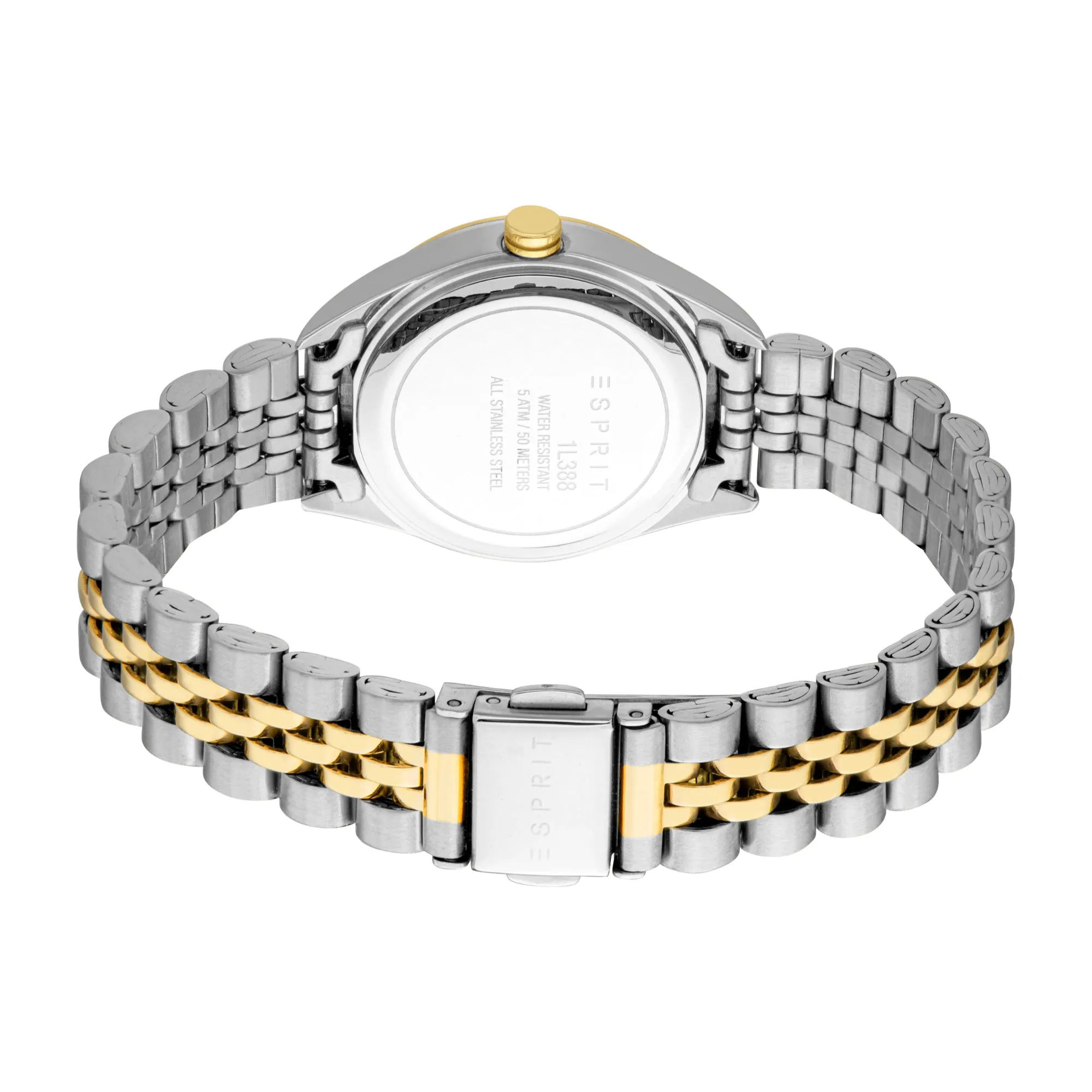 Esprit Madison ll Women Green Dial Silver Gold Watch