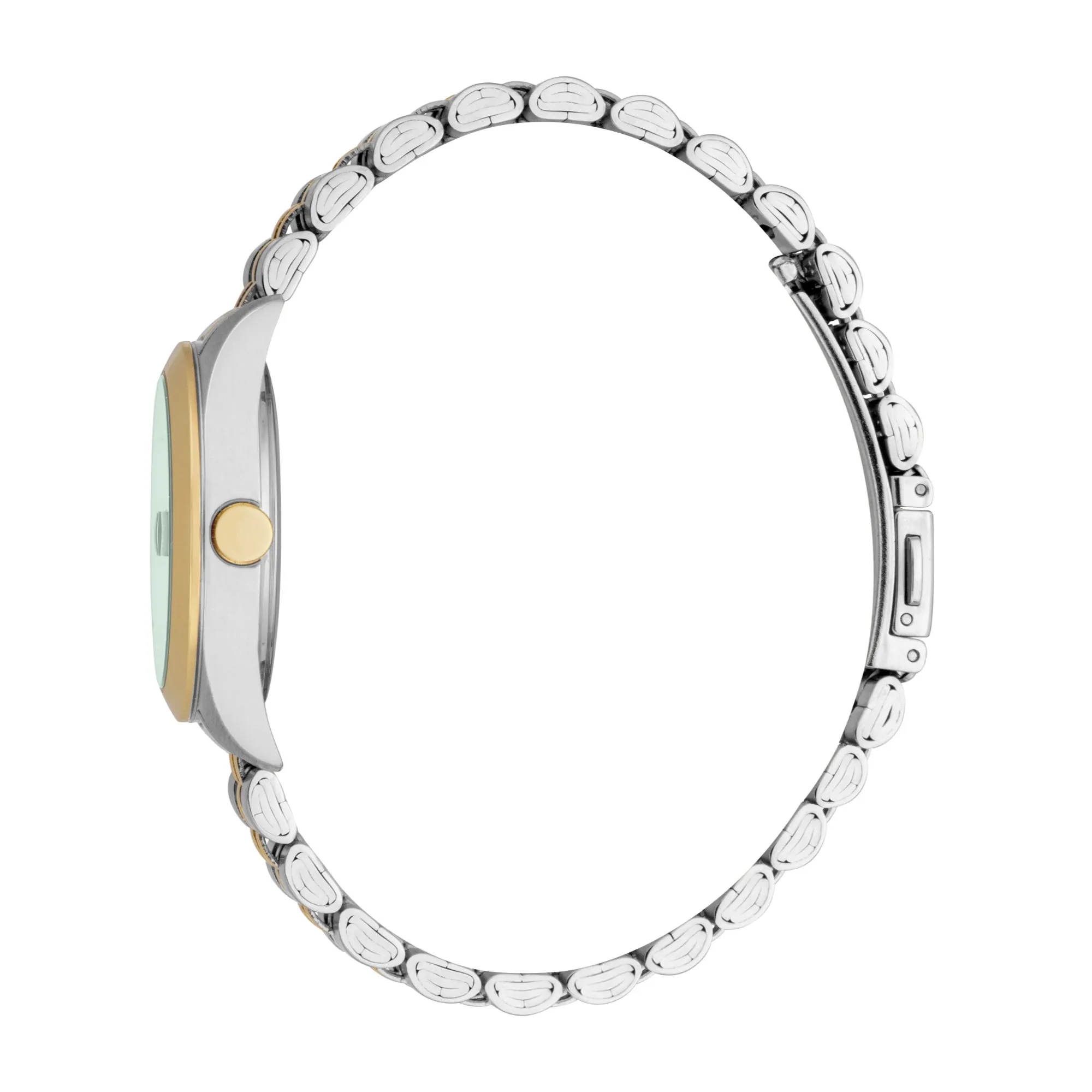 Esprit Madison ll Women Green Dial Silver Gold Watch