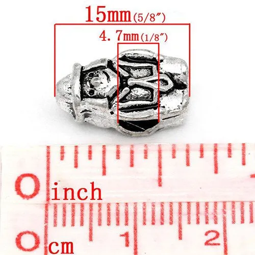 European King of Hearts Man Charm Bead Spacer for Snake Chain Charm Bracelet