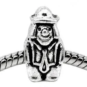 European King of Hearts Man Charm Bead Spacer for Snake Chain Charm Bracelet