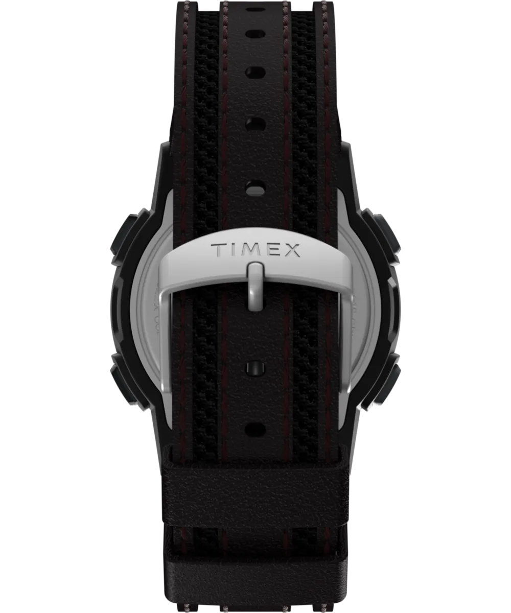Expedition CAT5 41mm Leather and Fabric Strap Watch