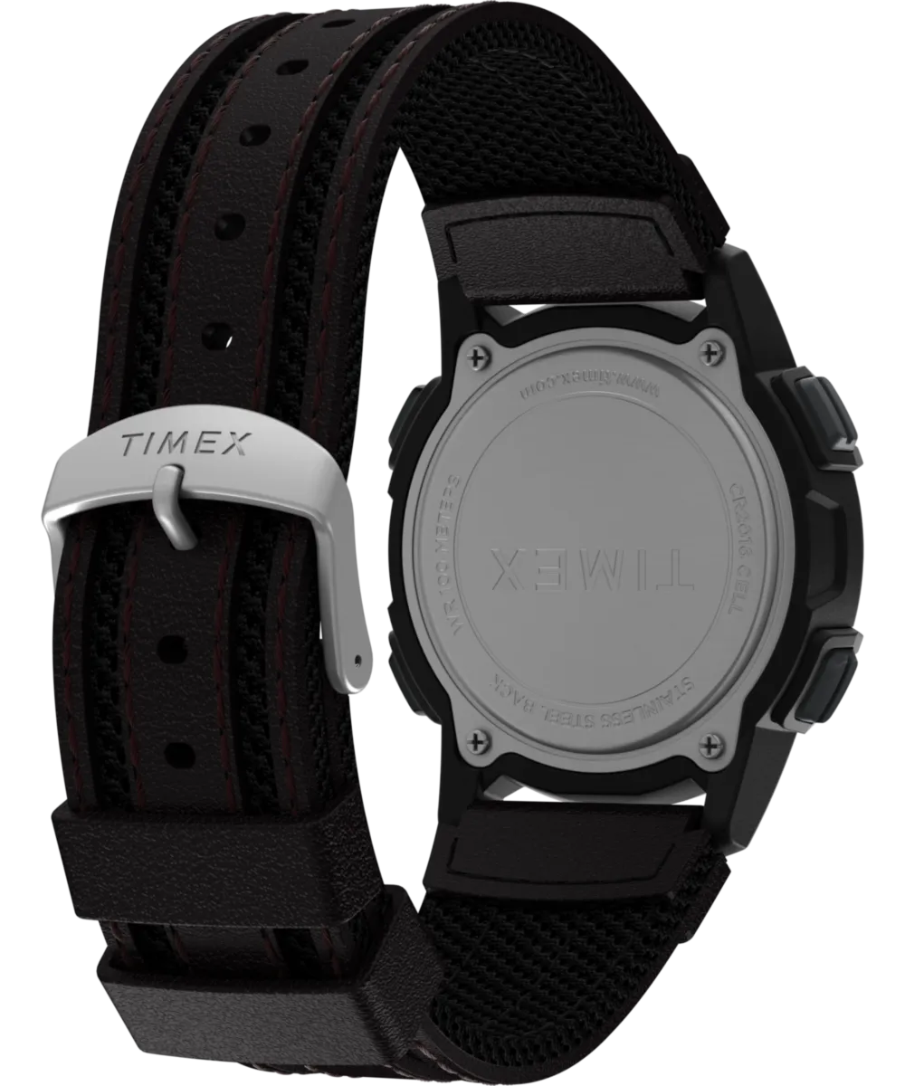 Expedition CAT5 41mm Leather and Fabric Strap Watch