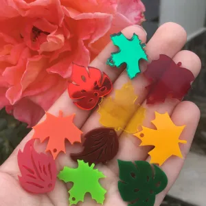 Fall Leaves Charms / 10 Pieces, 25mm