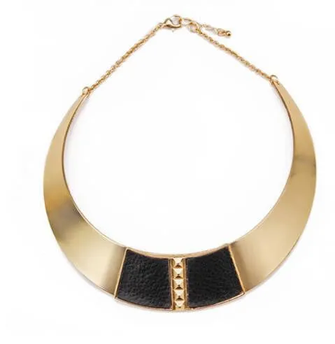 Fashion Jewelry Gold Chain Smooth Metal Choker Necklaces For Women Bijoux Collier Ras Du Cou Chunky Statement Necklace